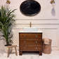 Oak Single Vintage Bathroom Vanity Unit