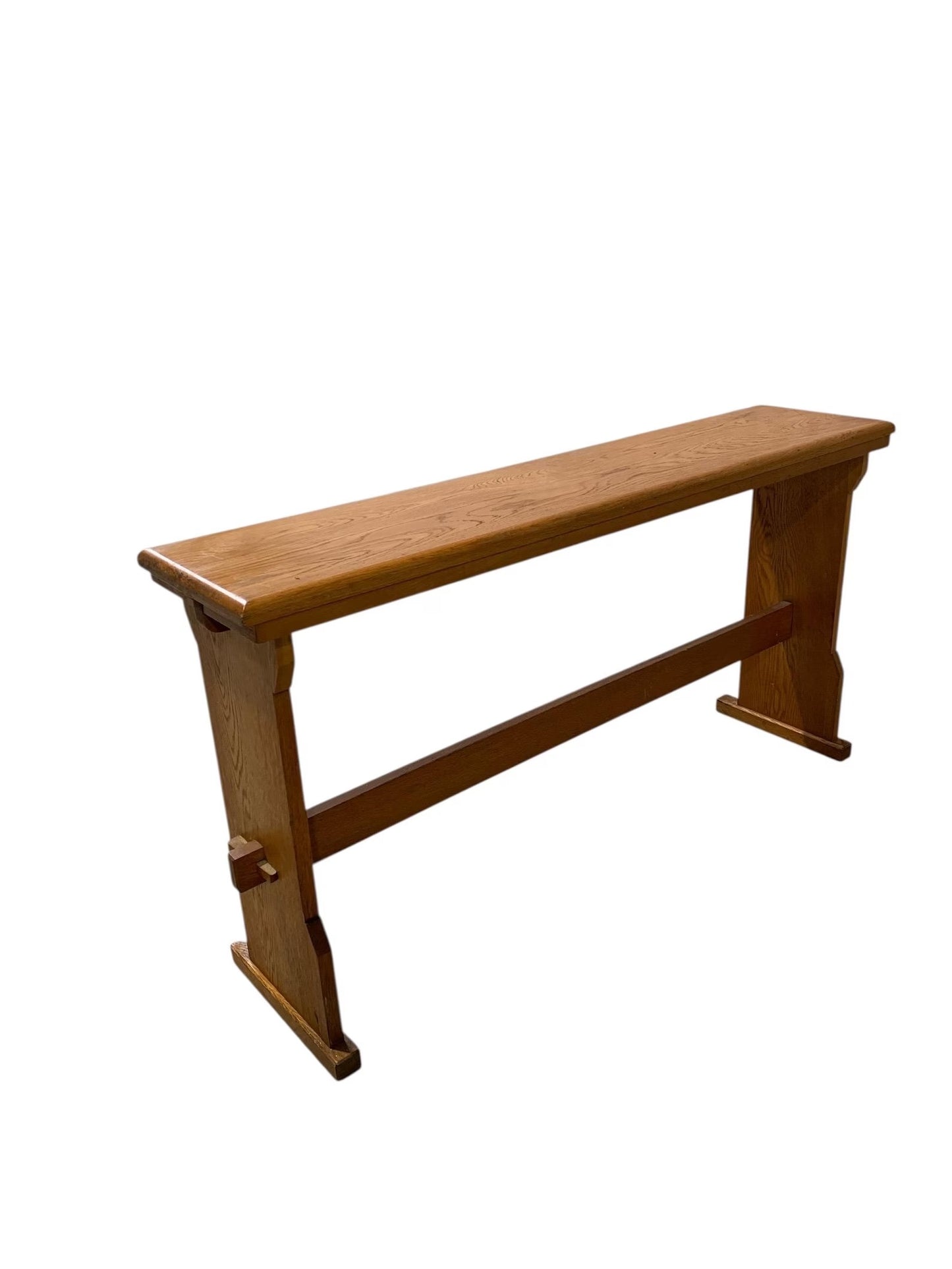 Vintage English Oak Arts & Crafts period bench seat