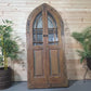 Gothic Antique Rustic Indian Arched Window Shutter Home Garden Mirror