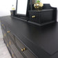 Stag Minstrel Captains Chest Matt Black, 8 Drawer Chest , Chest of Drawers with Mirror