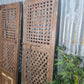 Pair Vintage Rustic Indian Wooden Iron Doors Garden Gates Room Divider Screen