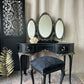 Art Deco Black & Gold Bedroom Furniture Set: Gothic Olympus Style