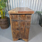 Vintage Reclaimed Rustic Indian Solid Wooden Dowry Chest Coffee Side Table Trunk