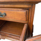 Vintage Cherry wood bedside chest of drawers cupboards