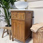 Single Reclaimed Tall Narrow Vintage Vanity Unit With Basin