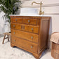 Wooden Single Vintage Bathroom Vanity With Sink