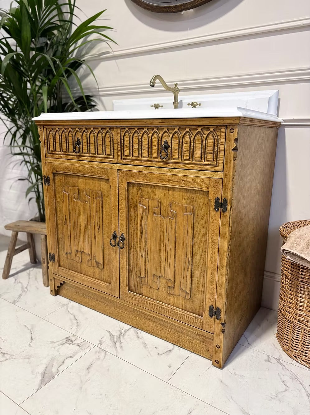 Vintage Reclaimed Vanity Unit With Basin