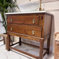 Oak Vintage Bathroom Vanity Unit With Basin