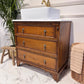 Oak Vintage Bathroom Vanity Unit