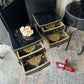 Art Deco Black & Gold Bedroom Furniture Set: Gothic Olympus Style