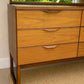 Vintage Europa Dressing Table With Mirror | Mid-Century Retro Sideboard | 9 Drawer Dresser | Media Unit | Scandinavian Furniture