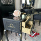 Art Deco Black & Gold Bedroom Furniture Set: Gothic Olympus Style