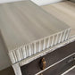 Mid Century Hand Painted Low Chest of Drawers: Bronze Glaze