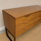 Vintage Europa Dressing Table With Mirror | Mid-Century Retro Sideboard | 9 Drawer Dresser | Media Unit | Scandinavian Furniture