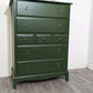 Stag minstrel green tallboy 7 drawer chest of drawers, professionally sprayed green