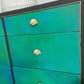 Emerald Green Hand Painted Chest of Drawers, Mid Century Furniture By Herbert & Gibbs