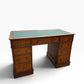 Vintage pedestal Oak desk by Urquhart & Adamson