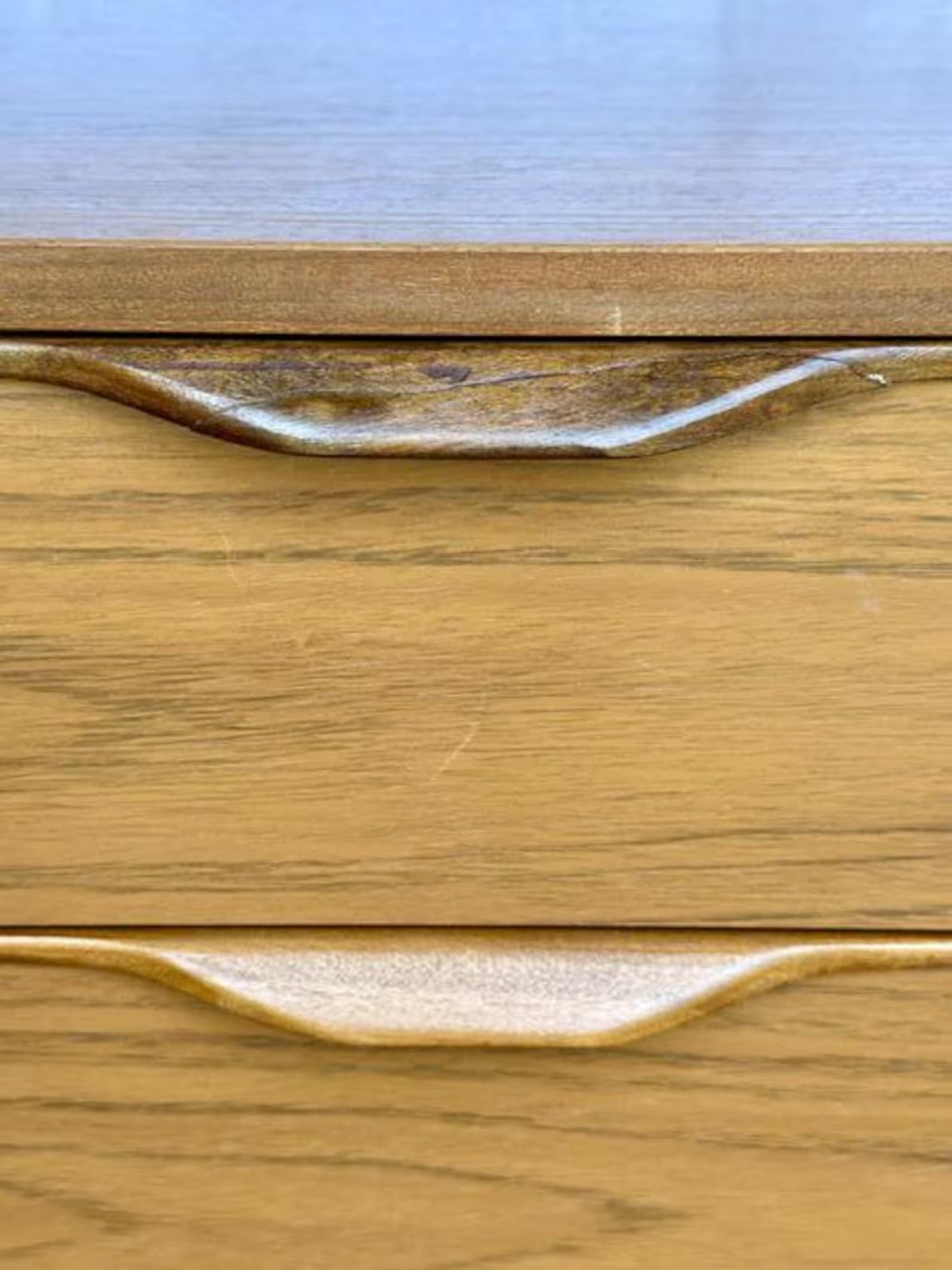 Vintage Europa Dressing Table With Mirror | Mid-Century Retro Sideboard | 9 Drawer Dresser | Media Unit | Scandinavian Furniture