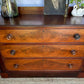 Early Victorian Vintage Flame Mahogany Chest of Drawers | Antique Mahogany Chest | English Country Furniture
