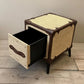 Hollywood Style 1920s Rattan Vintage Bedside Nightstand, Luxury English Handmade Unique Bespoke Chest