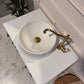 Wooden Single Vintage Bathroom Vanity With Sink