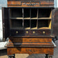 Early 18thC Gothic Antique Cabinet On Stand, Lots Of Drawers, Fitted Interior & Pigeon Holes