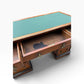 Vintage pedestal Oak desk by Urquhart & Adamson