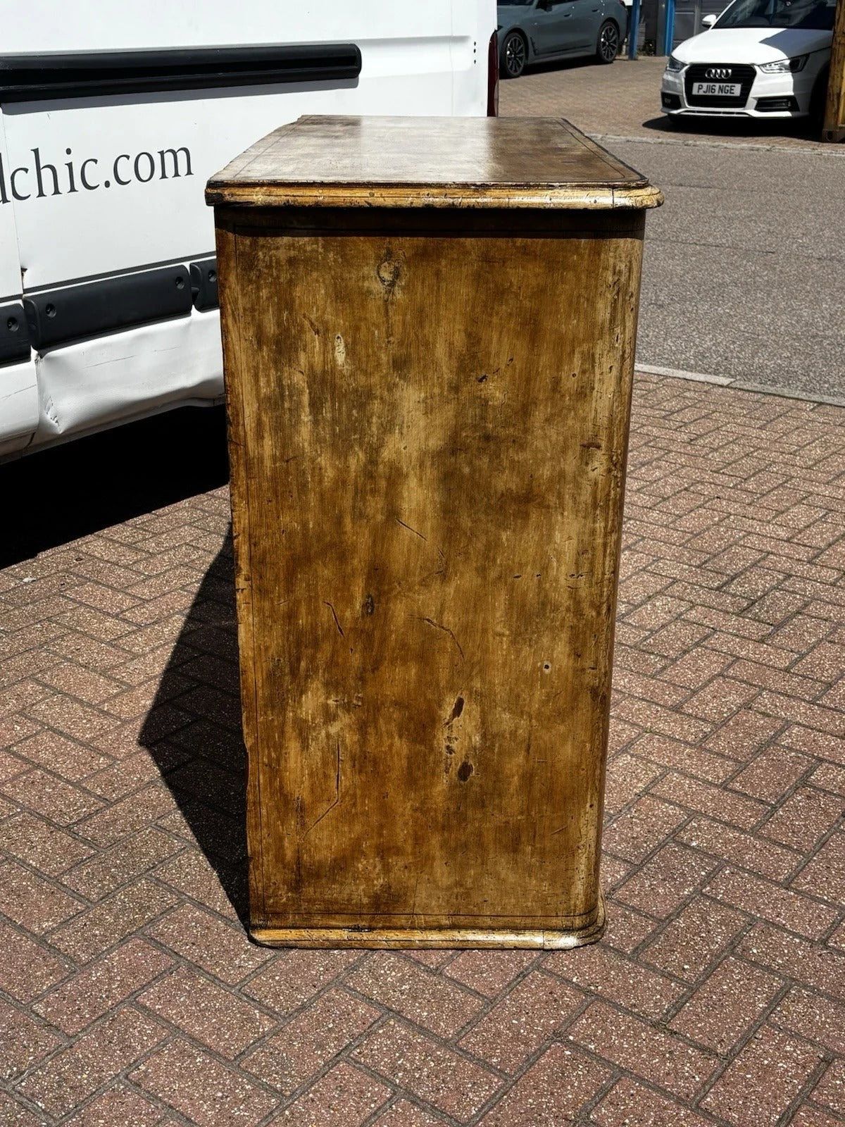 Vintage Victorian Chest Of Drawers With Original Painted Finish, Very Impressive.