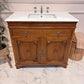 Wooden Carved Vintage Vanity Unit