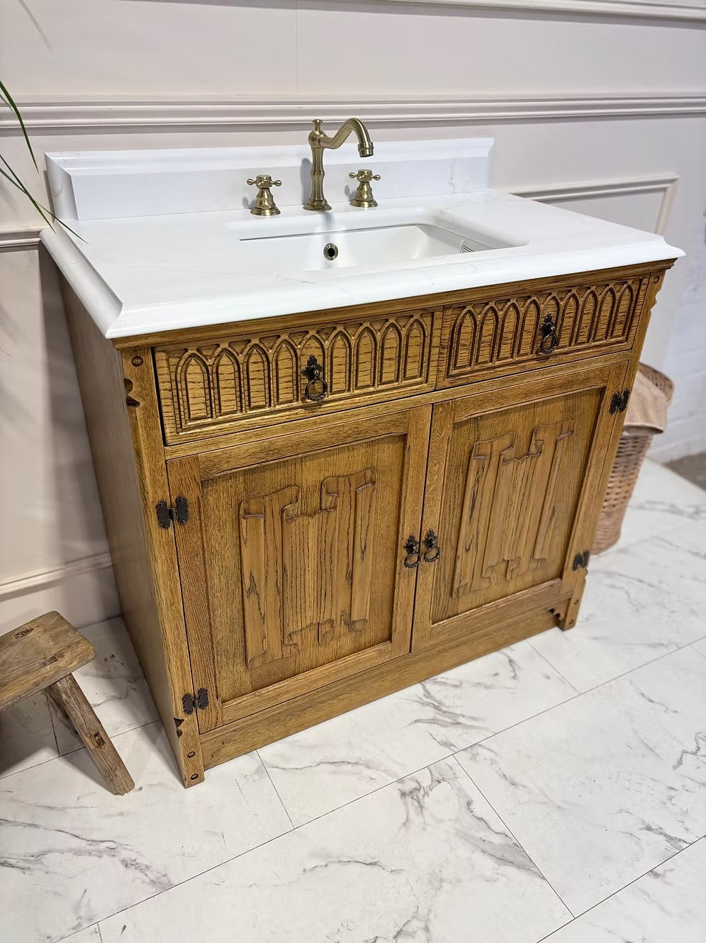 Vintage Reclaimed Vanity Unit With Basin