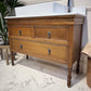 Edwardian Oak Vintage Bathroom Vanity Unit With Basin