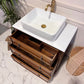 Oak Vintage Bathroom Vanity Unit