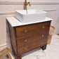 Oak Single Vintage Bathroom Vanity Unit