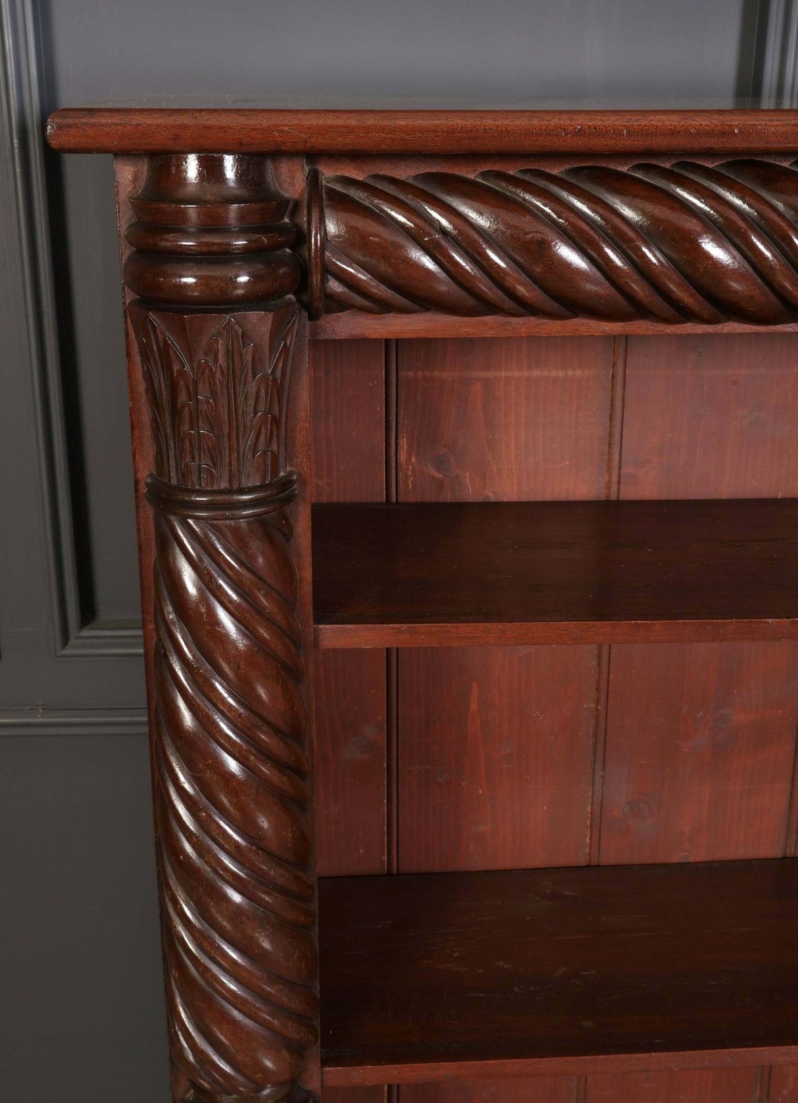 William IV Mahogany Open Antique Bookcase