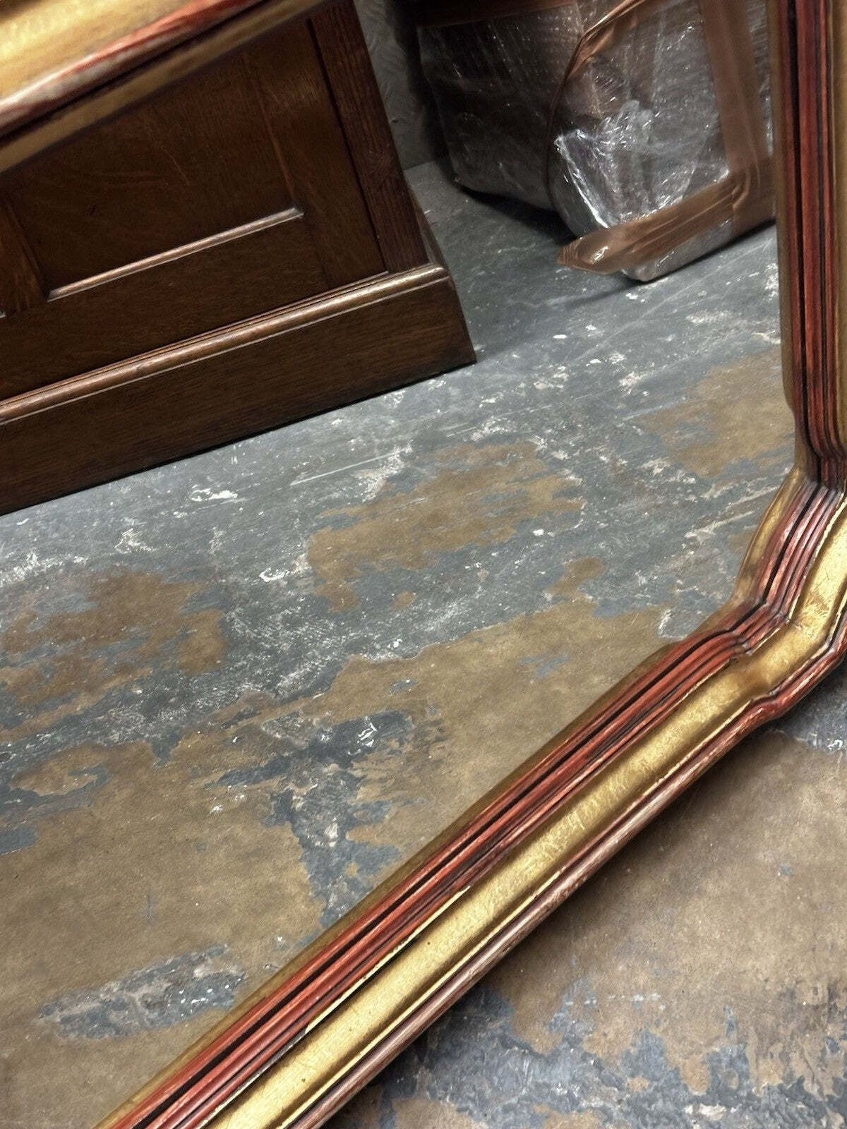 Vintage Gold Gilt Mirror In Ornate Frame. 86 X 66 Cms.
