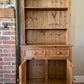 Vintage Pine Kitchen Dresser | Farmhouse Welsh Dresser | English Country Cabinet | Rustic Plate Rack | Solid Pine Storage