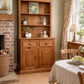Vintage Pine Kitchen Dresser | Farmhouse Welsh Dresser | English Country Cabinet | Rustic Plate Rack | Solid Pine Storage