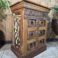 Vintage Reclaimed Indian Solid Wooden Brick Mould Drawer Unit Bedside Kitchen