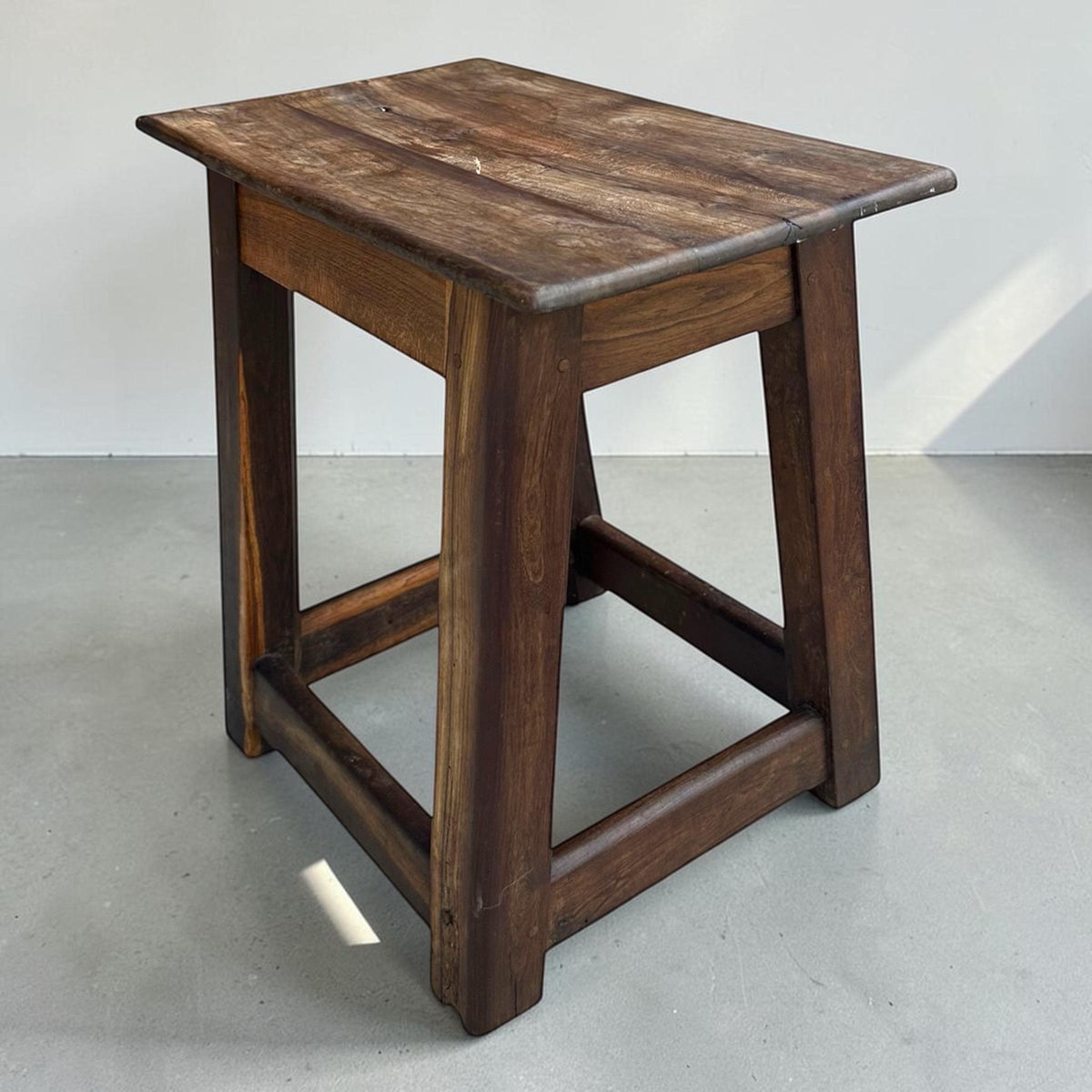 Antique dark Walnut Rustic side table