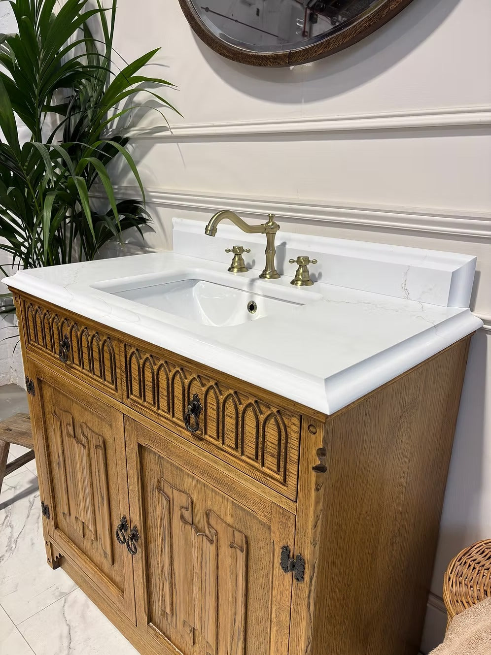 Vintage Reclaimed Vanity Unit With Basin