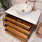 Wooden Single Vintage Bathroom Vanity With Sink