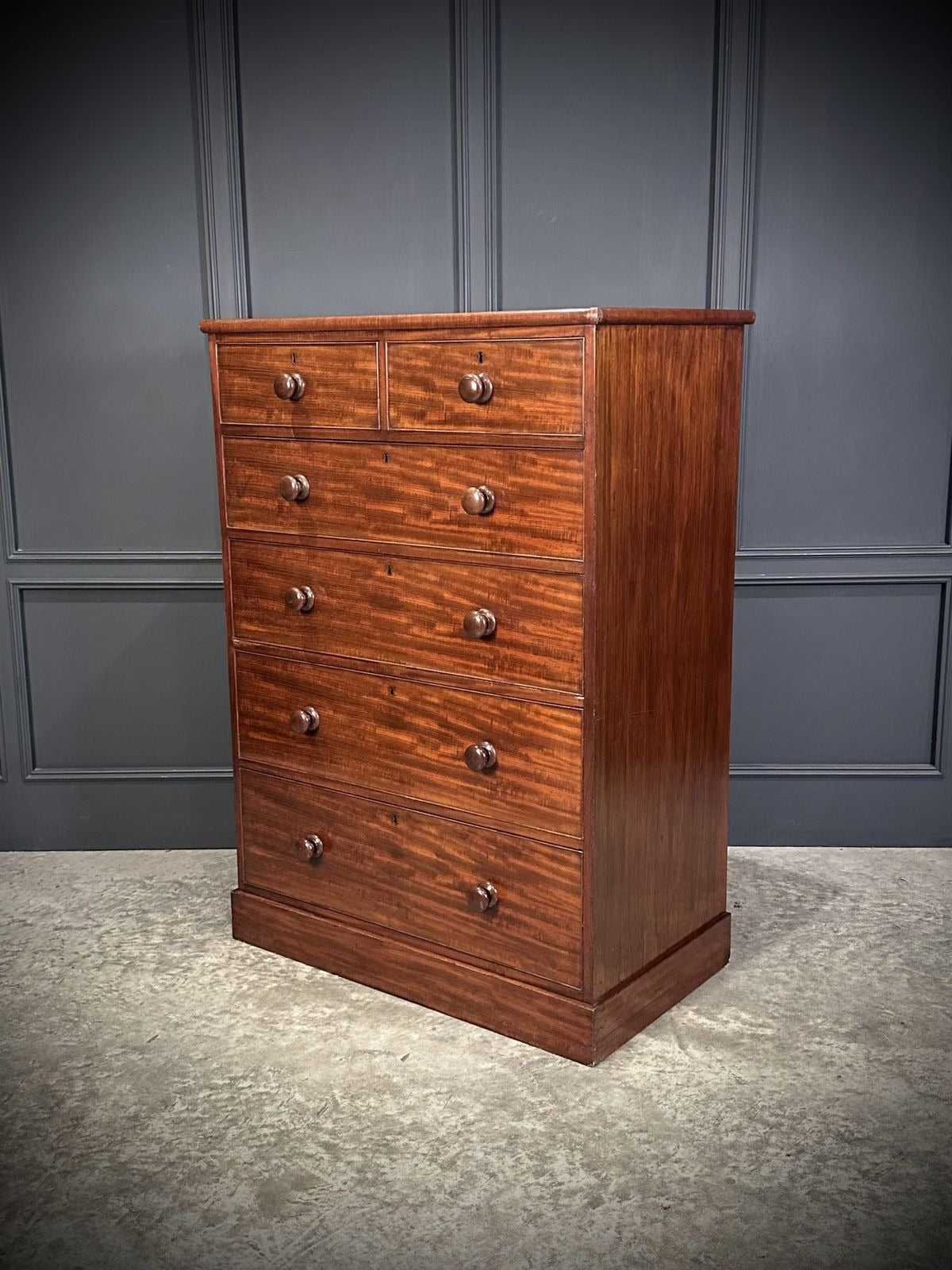 Vintage Victorian Mahogany Chest Of Drawers
