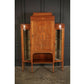 Vintage Edwardian Marquetry Inlaid Mahogany Glazed Display Cabinet