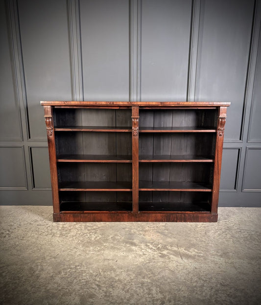 Vintage Victorian Rosewood Open Bookcase