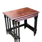 Antique early 20th century Ebonised Oak Bobbin nest of tables