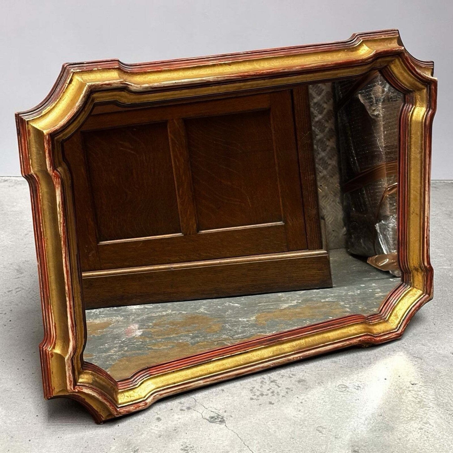 Vintage Gold Gilt Mirror In Ornate Frame. 86 X 66 Cms.