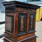Early 18thC Gothic Antique Cabinet On Stand, Lots Of Drawers, Fitted Interior & Pigeon Holes