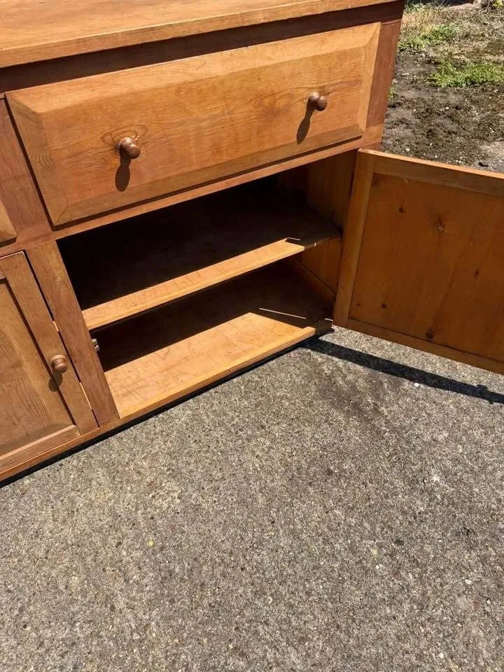 Vintage Pine Country Dresser Rustic Kitchen Farmhouse Pantry Larder Cupboard