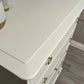 Stag minstrel white tallboy 7 drawer chest of drawers, professionally sprayed white furniture.