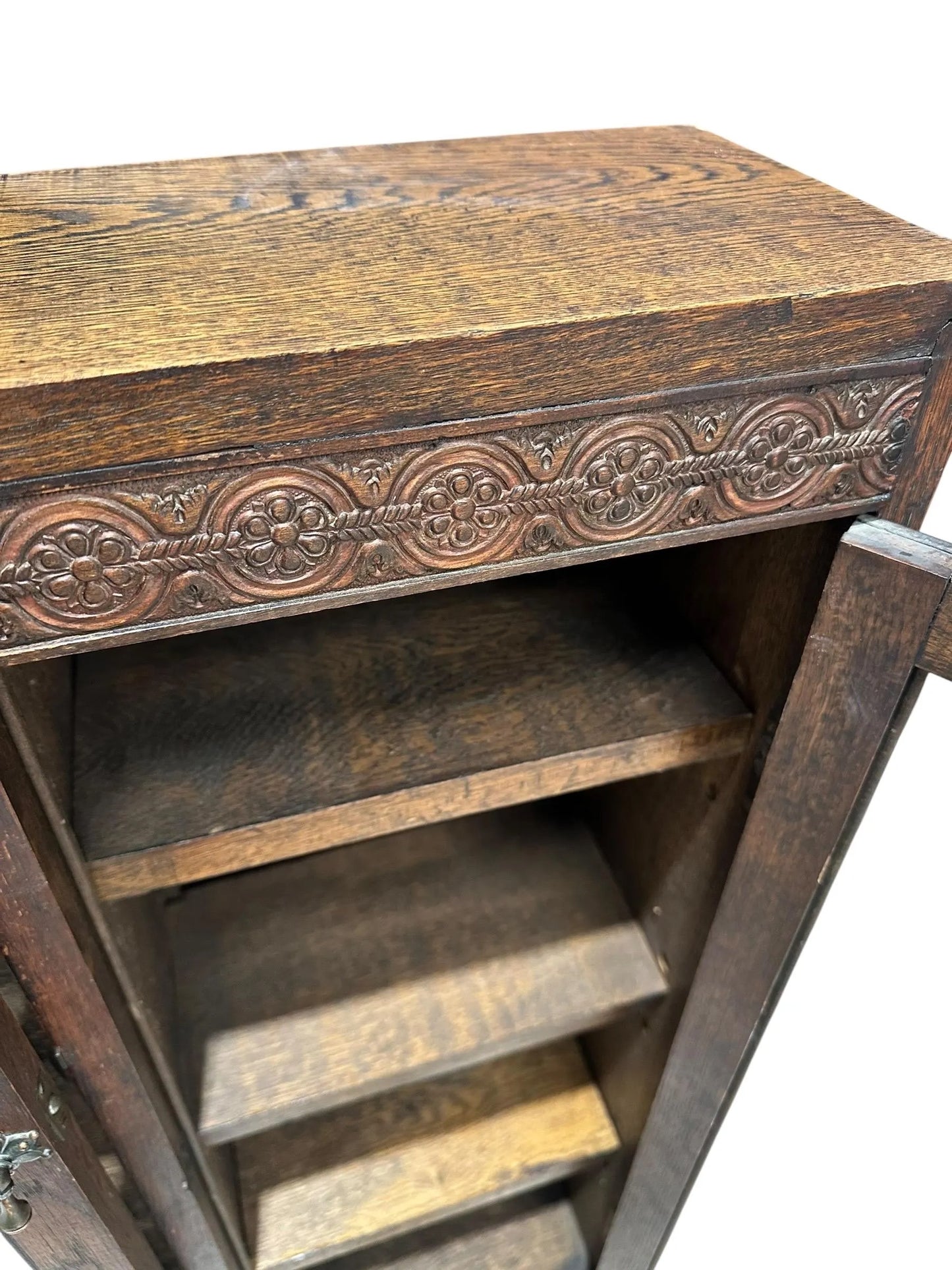 Vintage Oak drinks display bookcase